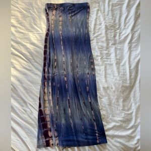 Strapless bandeau midi dress